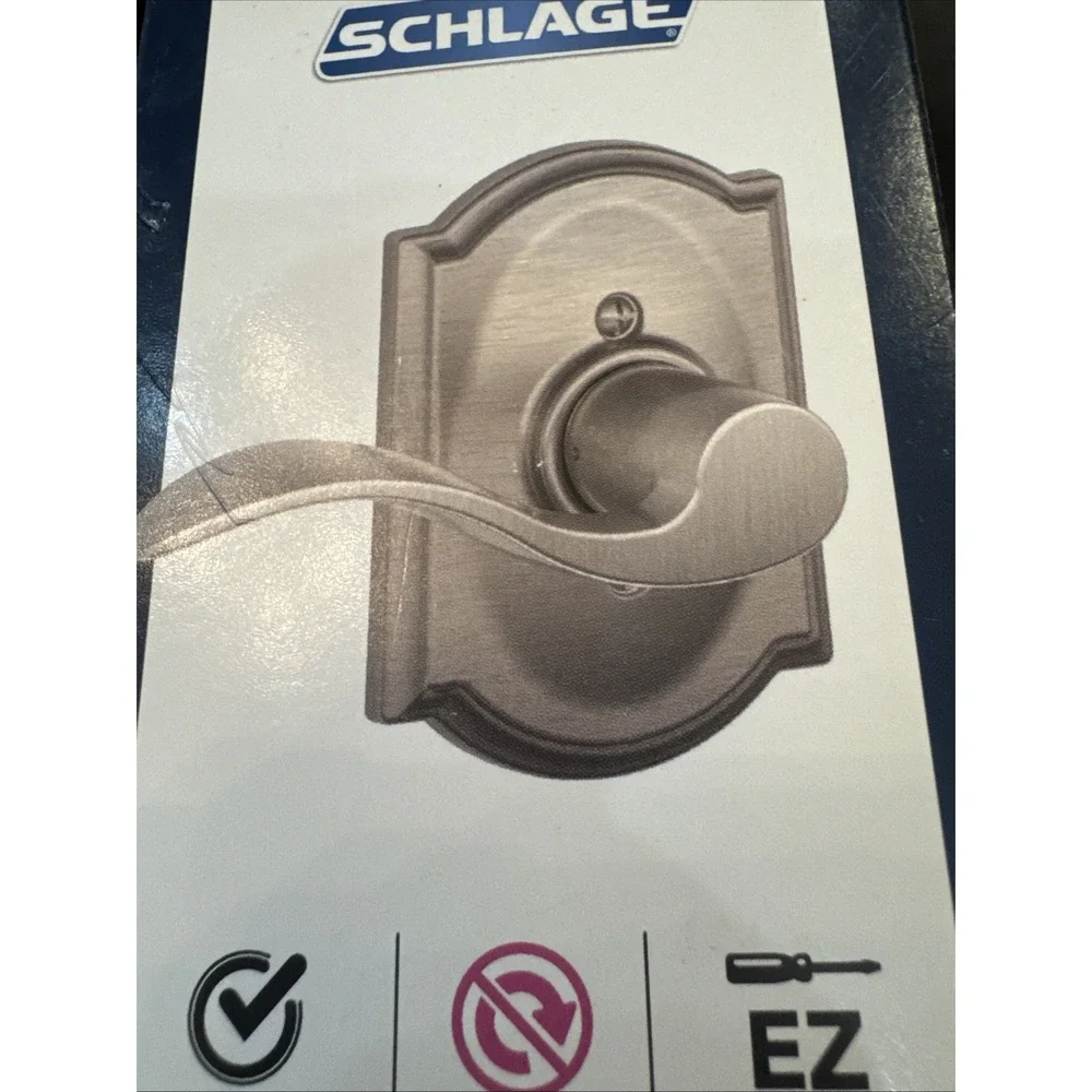 NEW Schlage F170 V ACC 619 CAM Left Hand Dummy Accent Door Lever w Camelot Trim